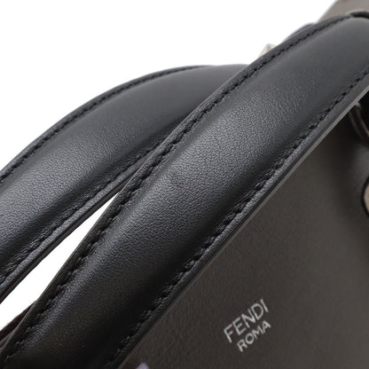 Fendi by the Way 2-Way Shoulder Bag Leather Gray Black Silver — view 6