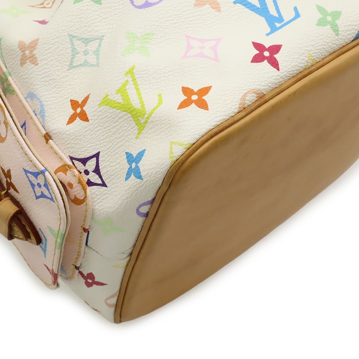 Louis Vuitton Monogram Multicolor Petit Noe Shoulder Bag Drawstring Blanc White — view 3