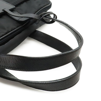 Prada Triangle Logo Business Briefcase 2-Way Shoulder Bag Nylon Nero Black — view 4