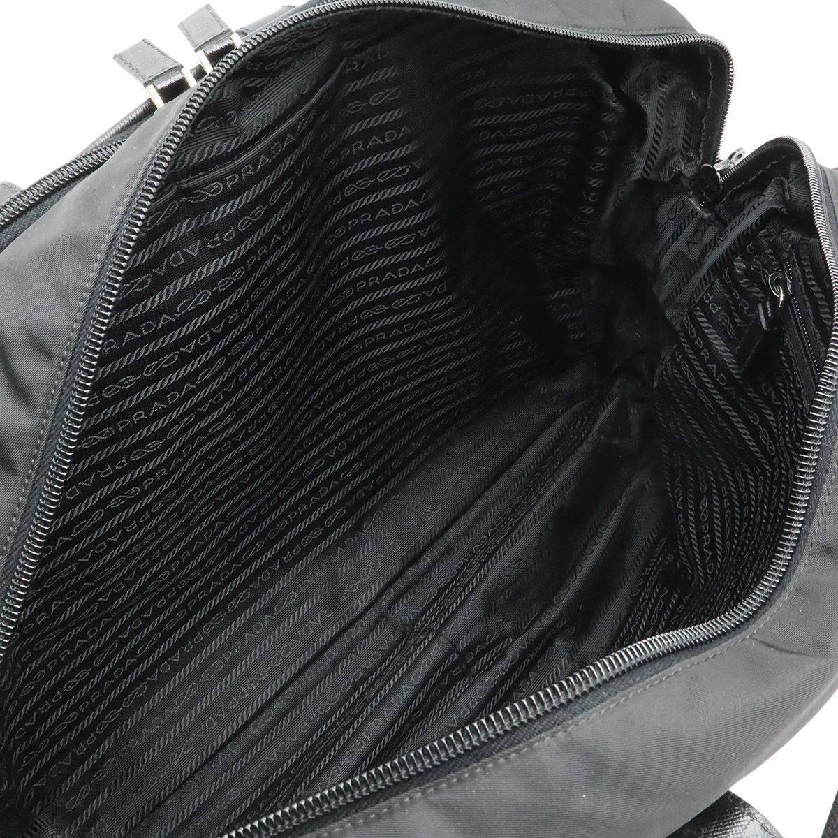 Prada Triangle Logo Business Briefcase 2-Way Shoulder Bag Nylon Nero Black — view 6