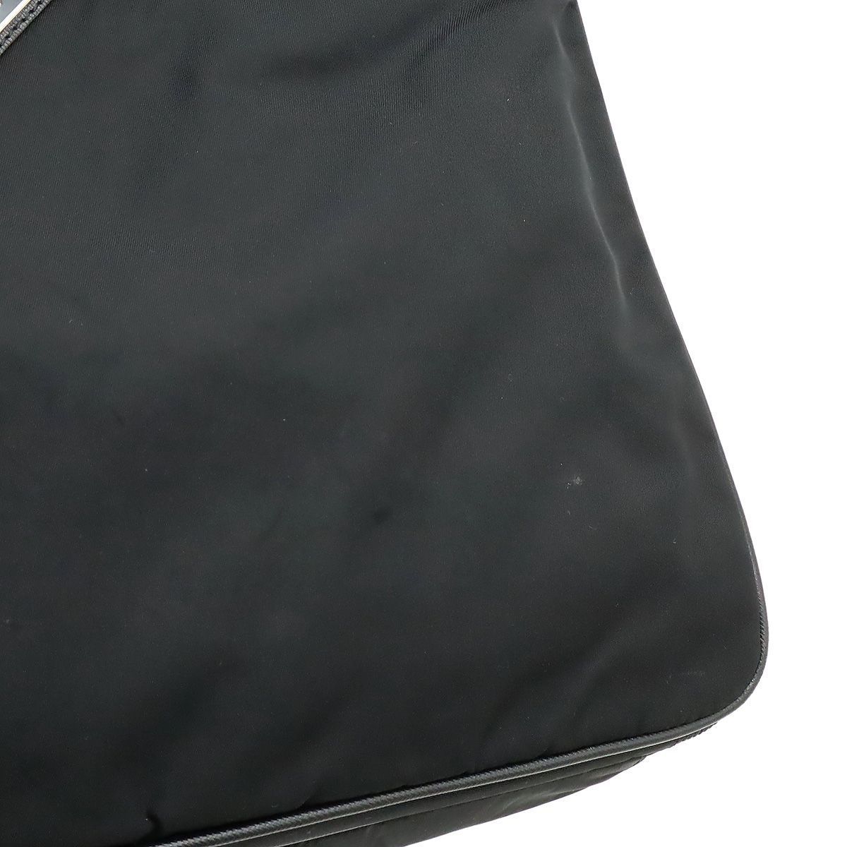 Prada Triangle Logo Business Briefcase 2-Way Shoulder Bag Nylon Nero Black — view 9