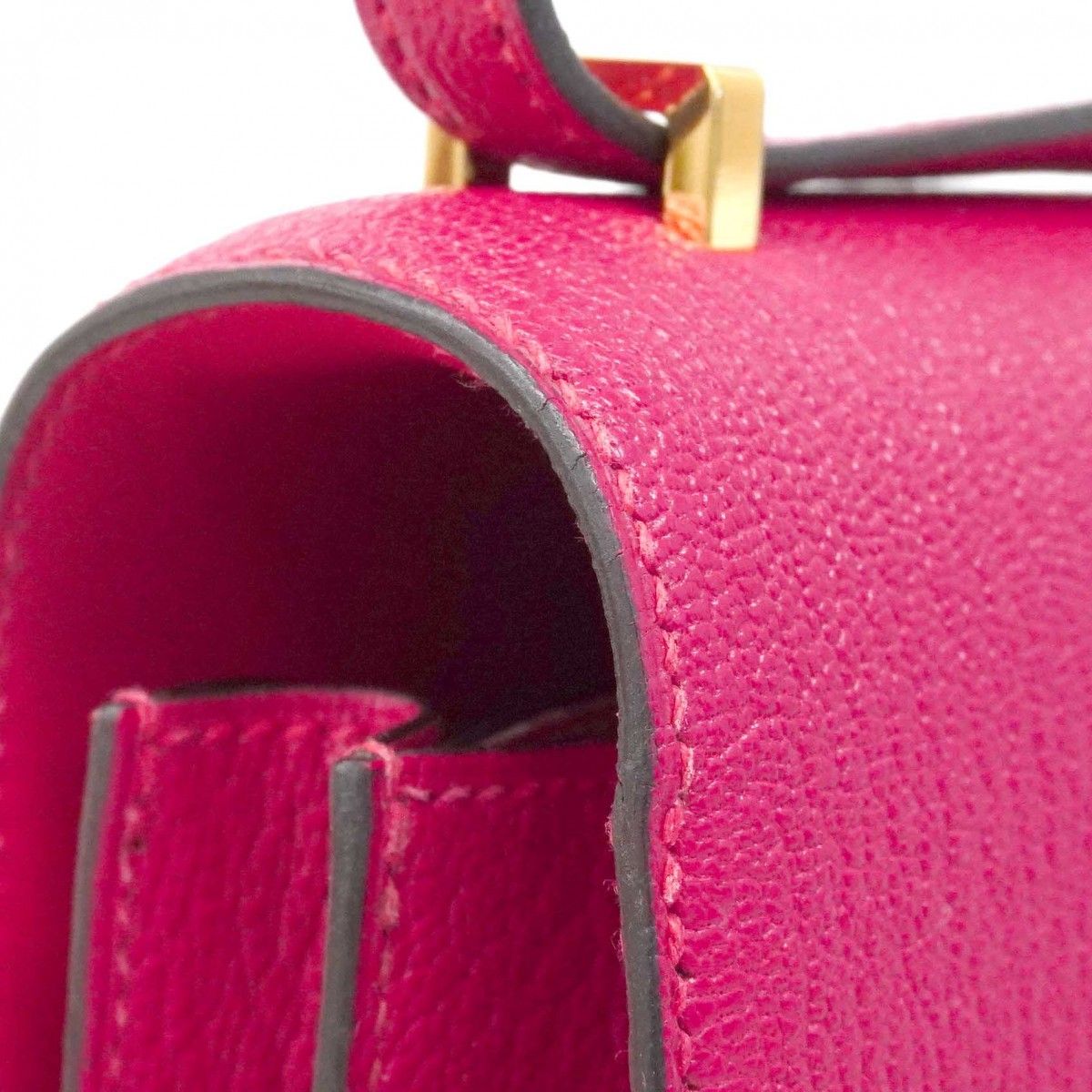 Hermes Shoulder Bag Constance 18 Chevre Misor Flambois Gold — view 7
