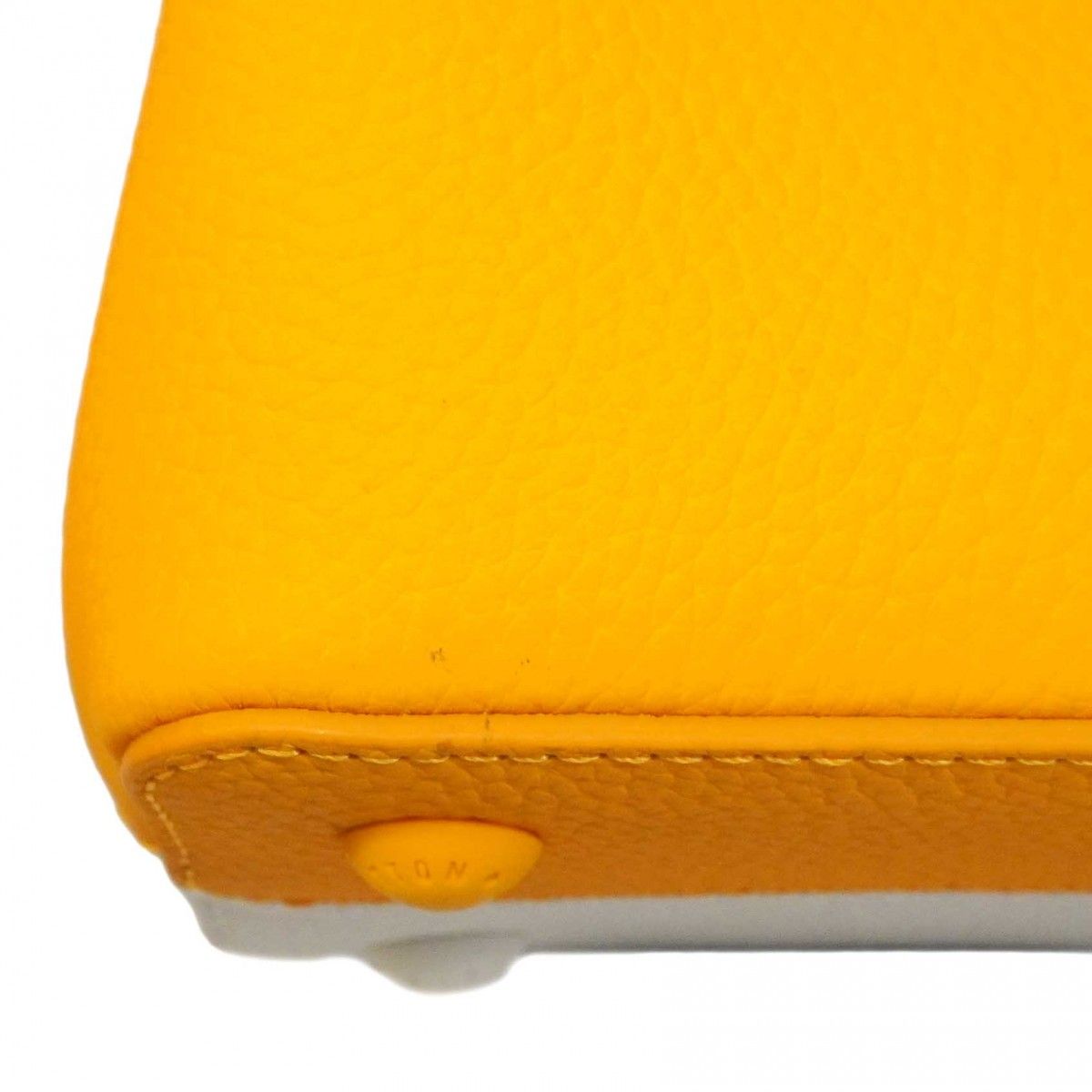 Louis Vuitton Handbag Taurillon Capucines MM Yellow Daniel Buren — view 7