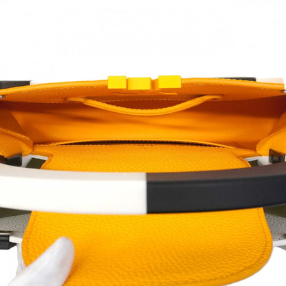 Louis Vuitton Handbag Taurillon Capucines MM Yellow Daniel Buren — view 4