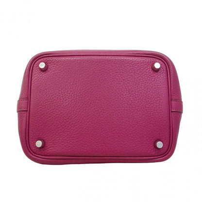 Hermes Handbag Picotin Lock PM Taurillon Clemence Tosca Silver — view 3