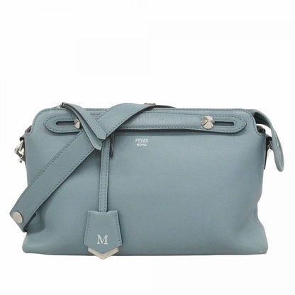 Fendi Handbag Visible Leather Blue Silver 2-Way Bag