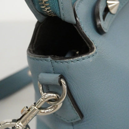Fendi Handbag Visible Leather Blue Silver 2-Way Bag — view 8