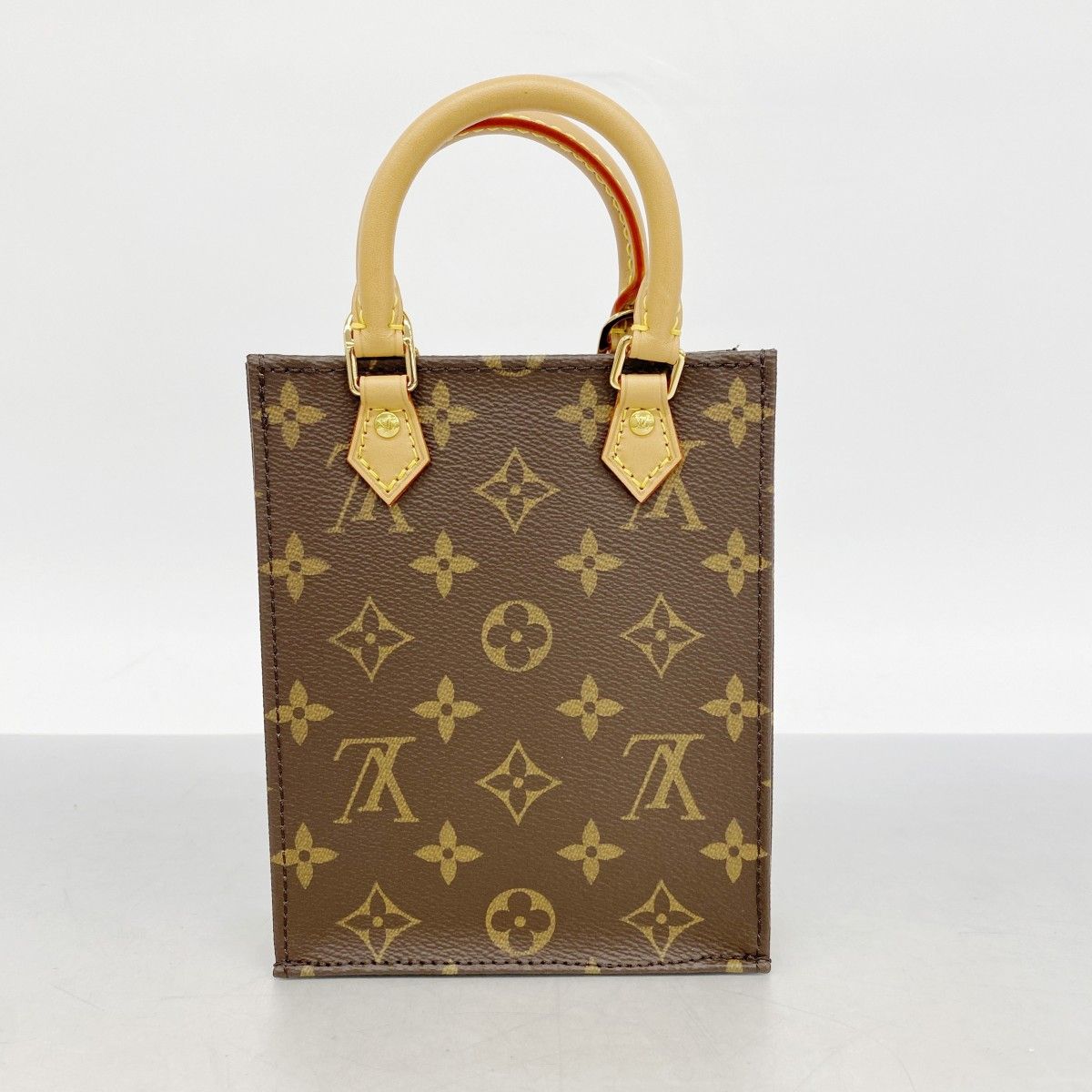Louis Vuitton Handbag Monogram Petite Sac Plat Brown 2-Way Bag — view 8