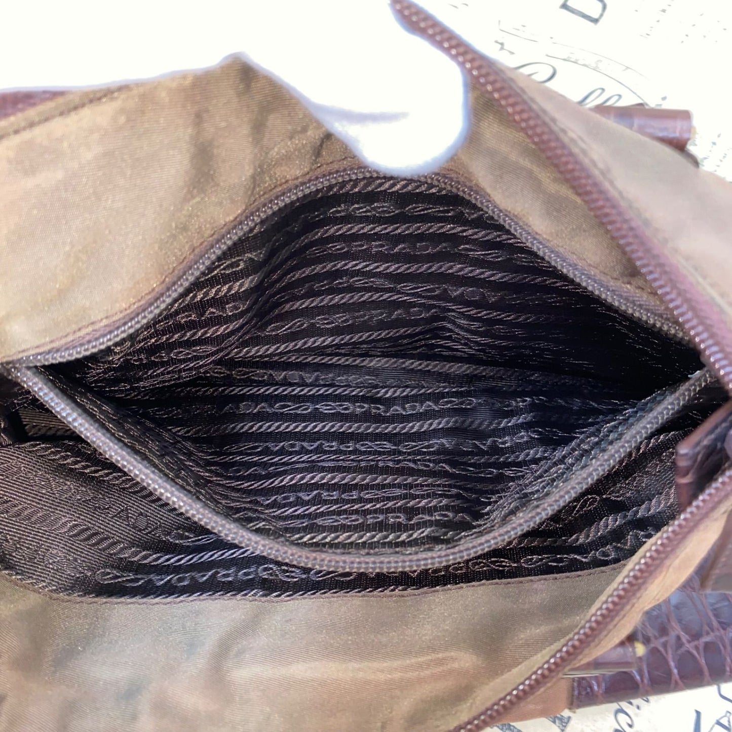 Prada Handbag Nylon Triangle Logo Mini Boston Travel Business — view 8