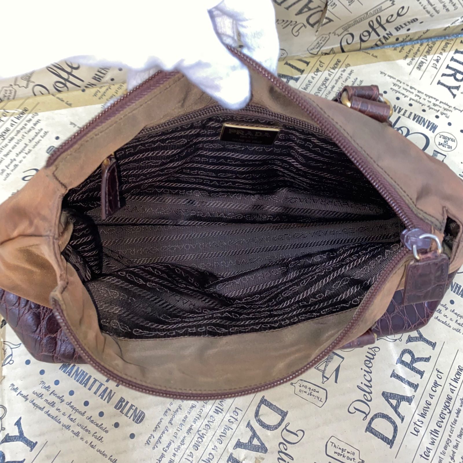 Prada Handbag Nylon Triangle Logo Mini Boston Travel Business — view 7