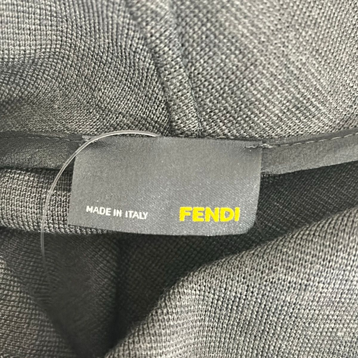 Fendi Dress 40 M Dark Gray Turtleneck Short Sleeve Knee Length — view 3