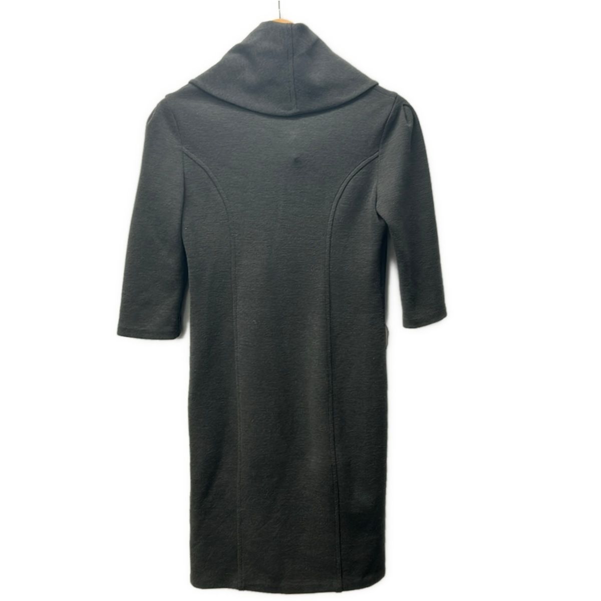 Fendi Dress 40 M Dark Gray Turtleneck Short Sleeve Knee Length — view 2