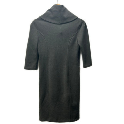 Fendi Dress 40 M Dark Gray Turtleneck Short Sleeve Knee Length — view 2