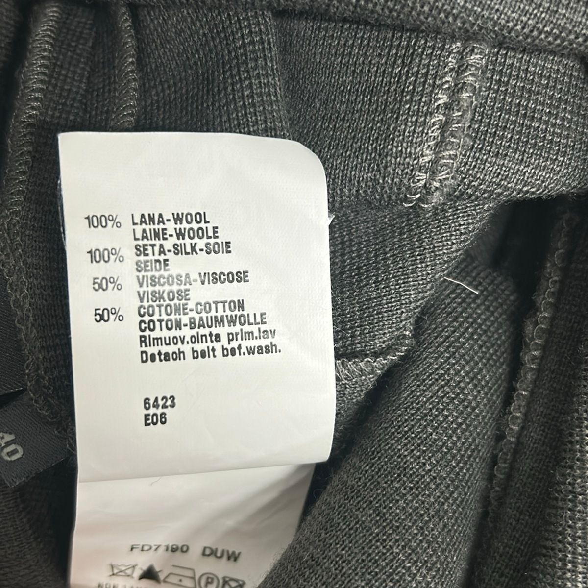 Fendi Dress 40 M Dark Gray Turtleneck Short Sleeve Knee Length — view 4
