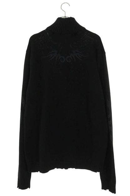 Balenciaga Tribal Distressed Zip Up Knit Cardigan — view 2