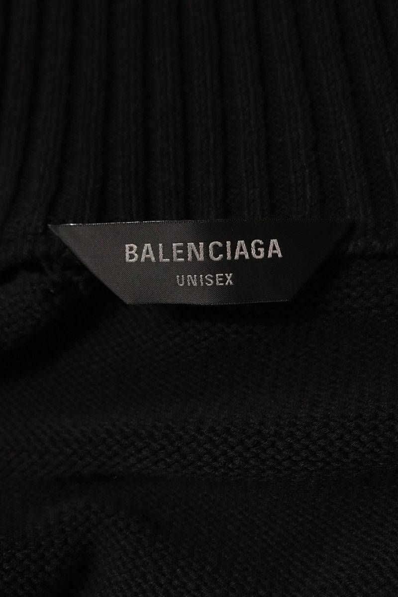 Balenciaga Tribal Distressed Zip Up Knit Cardigan — view 3