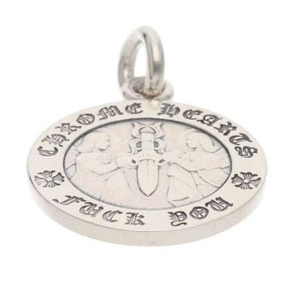 Chrome Hearts Chrm Angl Mdl Angel Medal Charm V1 Silver Necklace Top — view 4