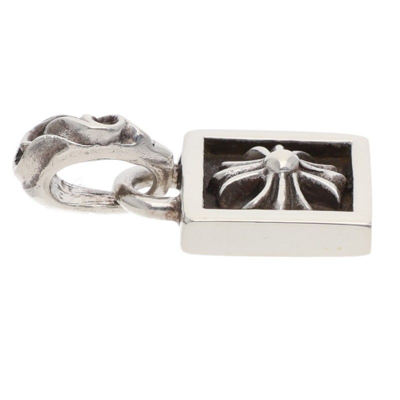 Chrome Hearts Framed CH Plus Charm Silver Necklace Top — view 3