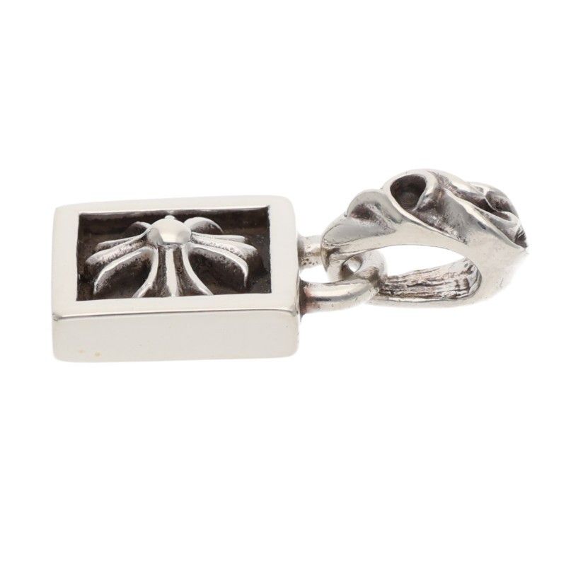 Chrome Hearts Framed CH Plus Charm Silver Necklace Top — view 5
