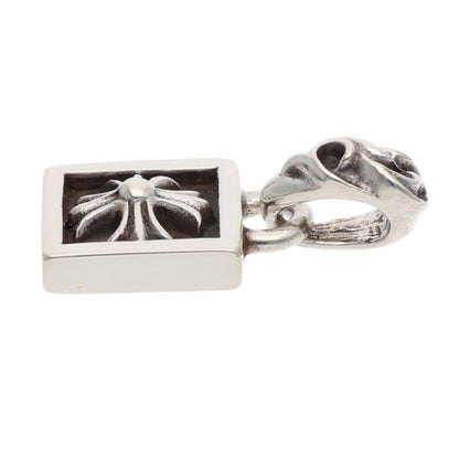 Chrome Hearts Framed CH Plus Charm Silver Necklace Top — view 5