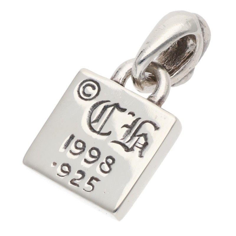 Chrome Hearts Framed CH Plus Charm Silver Necklace Top — view 2