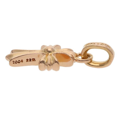 Chrome Hearts 22k Crs Baby Fat P Dmnd Fat Pave Diamond Charm Gold Necklace Top — view 4