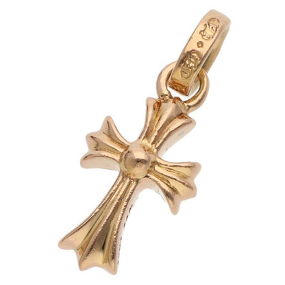 Chrome Hearts 22k Crs Baby Fat P Dmnd Fat Pave Diamond Charm Gold Necklace Top — view 2