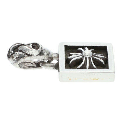 Chrome Hearts Framed CH Plus Charm Silver Necklace Top — view 4