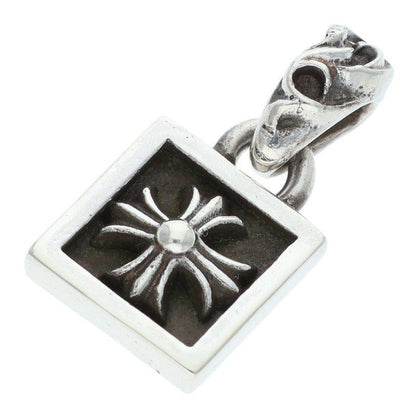 Chrome Hearts Framed CH Plus Charm Silver Necklace Top