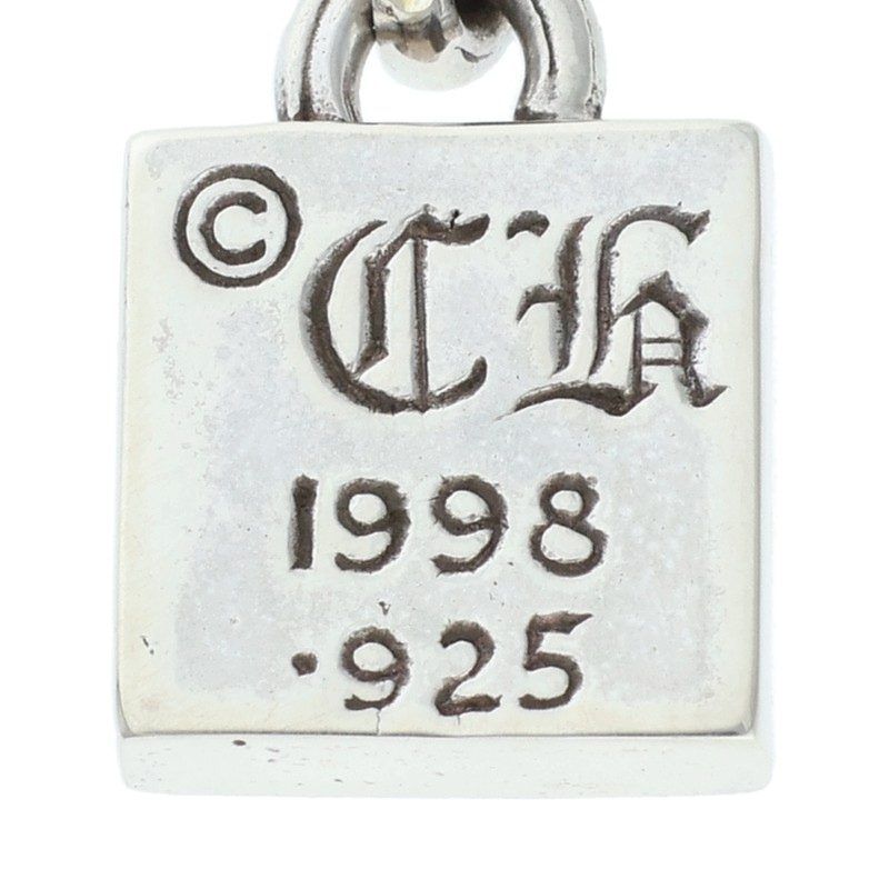 Chrome Hearts Framed CH Plus Charm Silver Necklace Top — view 3