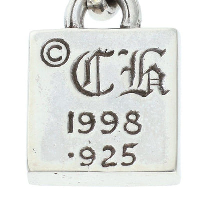 Chrome Hearts Framed CH Plus Charm Silver Necklace Top — view 3
