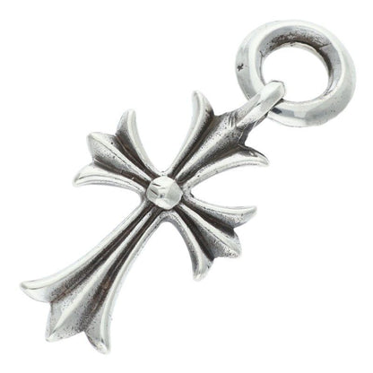 Chrome Hearts Tiny CH Cross Vintage Charm Silver Necklace Top