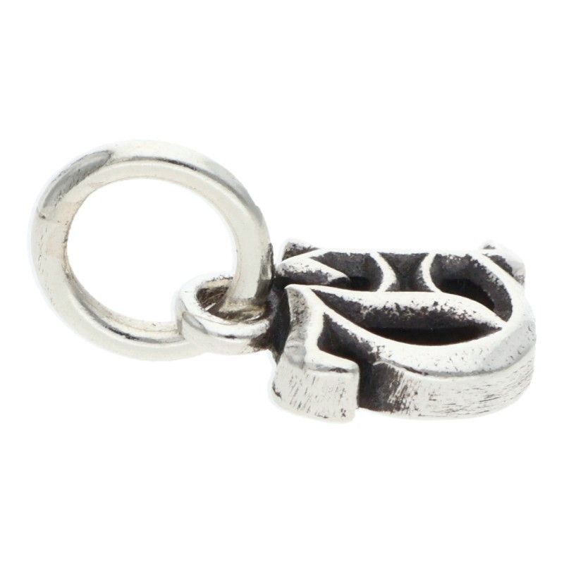 Chrome Hearts Stack Alphabet Charm Initial Silver Necklace Top — view 3