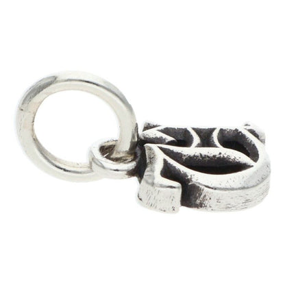 Chrome Hearts Stack Alphabet Charm Initial Silver Necklace Top — view 3