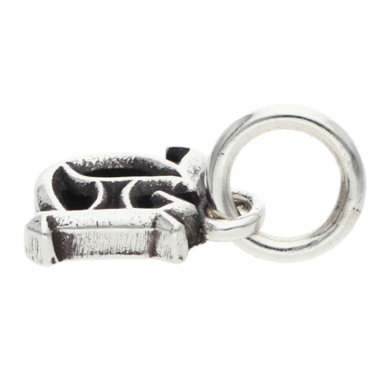 Chrome Hearts Stack Alphabet Charm Initial Silver Necklace Top — view 4