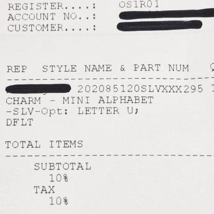Chrome Hearts Stack Alphabet Charm Initial Silver Necklace Top — view 5