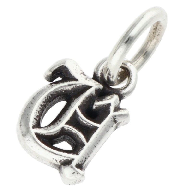 Chrome Hearts Stack Alphabet Charm Initial Silver Necklace Top