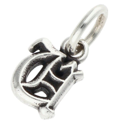 Chrome Hearts Stack Alphabet Charm Initial Silver Necklace Top