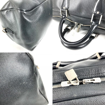 Louis Vuitton Boston Bag Kendall GM Taiga Leather Ardoise Black — view 7