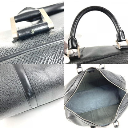 Louis Vuitton Boston Bag Kendall GM Taiga Leather Ardoise Black — view 8