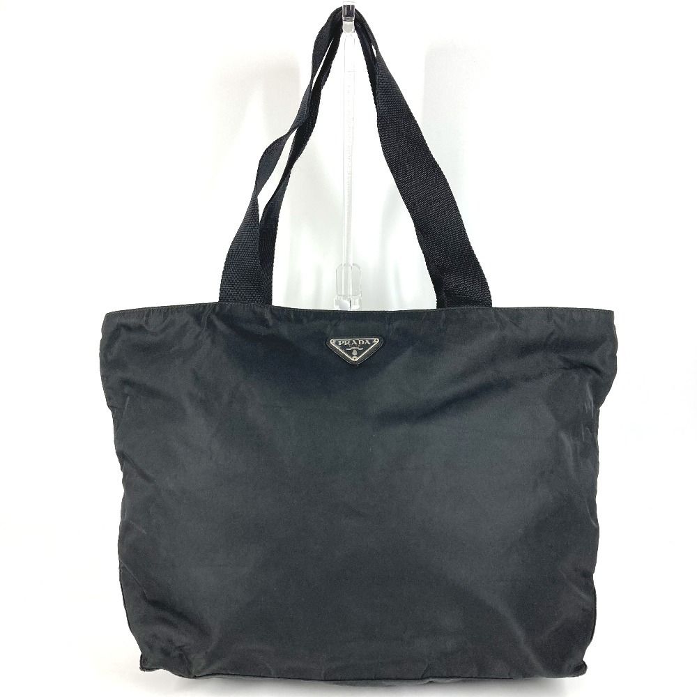 Prada Shoulder Bag Triangle Logo Nylon Black