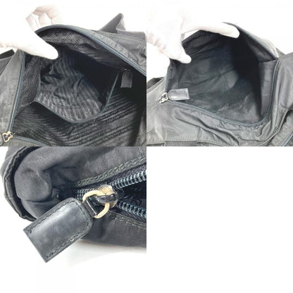 Prada Shoulder Bag Triangle Logo Nylon Black — view 9