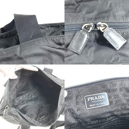 Prada Shoulder Bag Triangle Logo Nylon Black — view 8