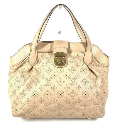 Louis Vuitton Handbag Seal PM Monogram Mahina Leather Beige