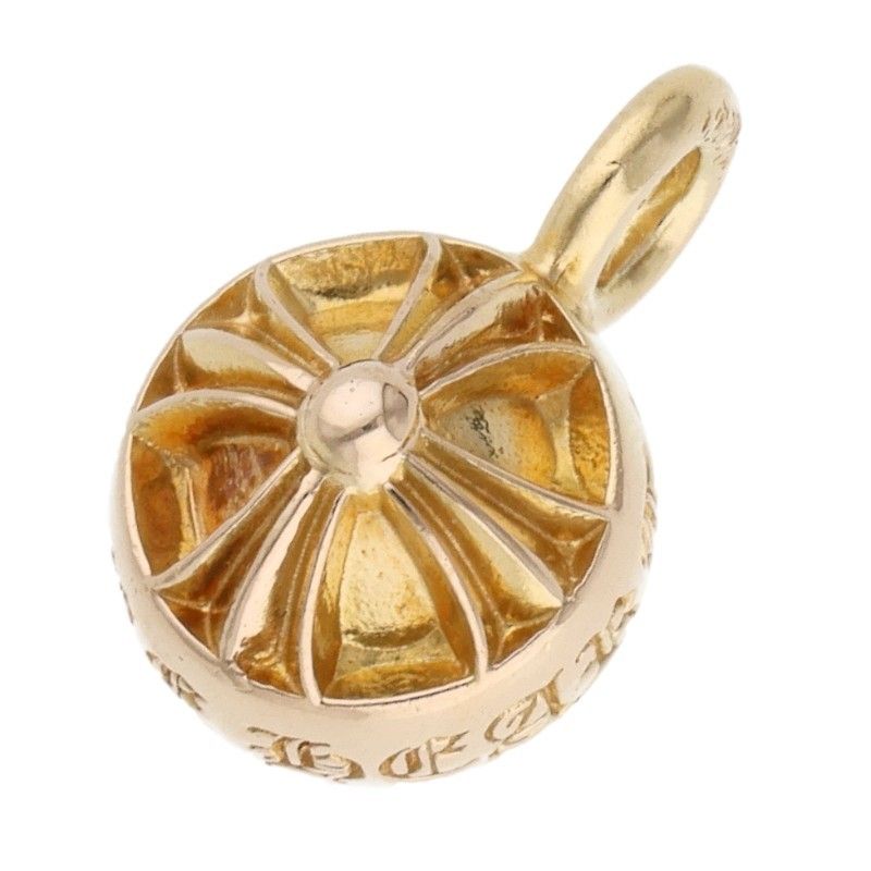 Chrome Hearts 22k Banded Plus Bead MD Beads Gold Necklace Top — view 2