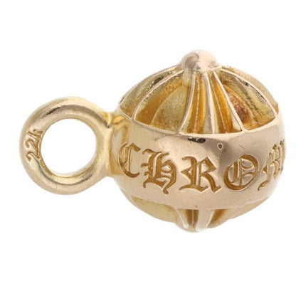 Chrome Hearts 22k Banded Plus Bead MD Beads Gold Necklace Top — view 3