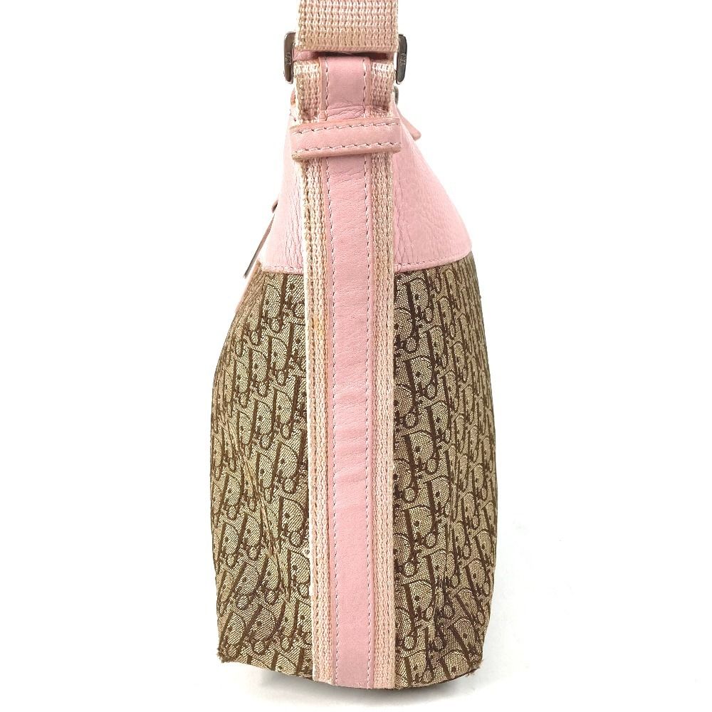 Dior Shoulder Bag Trotter Logo Diorissimo Leather Canvas Beige — view 3