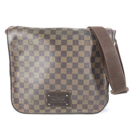 Louis Vuitton Shoulder Bag Brooklyn MM Damier Canvas Ebene Brown