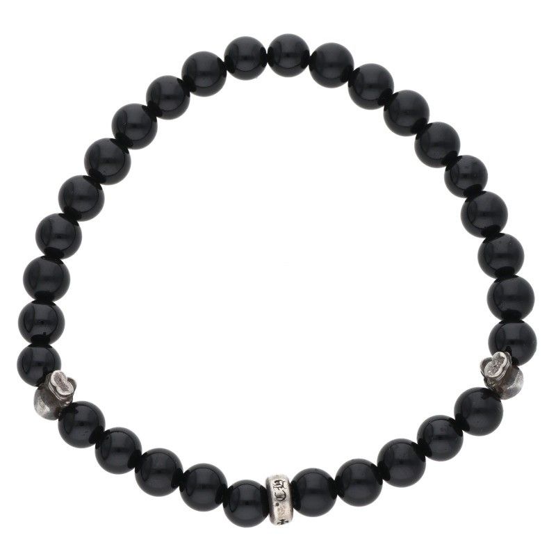 Chrome Hearts 6 mm Bead Bracelet Foti Delfino MM Black — view 2