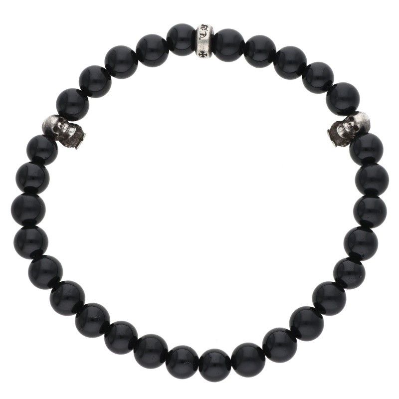 Chrome Hearts 6 mm Bead Bracelet Foti Delfino MM Black